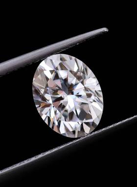 莫桑源头厂家 椭圆形莫桑石DEF色蛋形合成莫桑裸石 饰品镶嵌