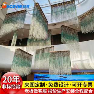 米兰设计师公区流苏水晶吊灯创意个性艺术别墅酒店大堂灯具新款