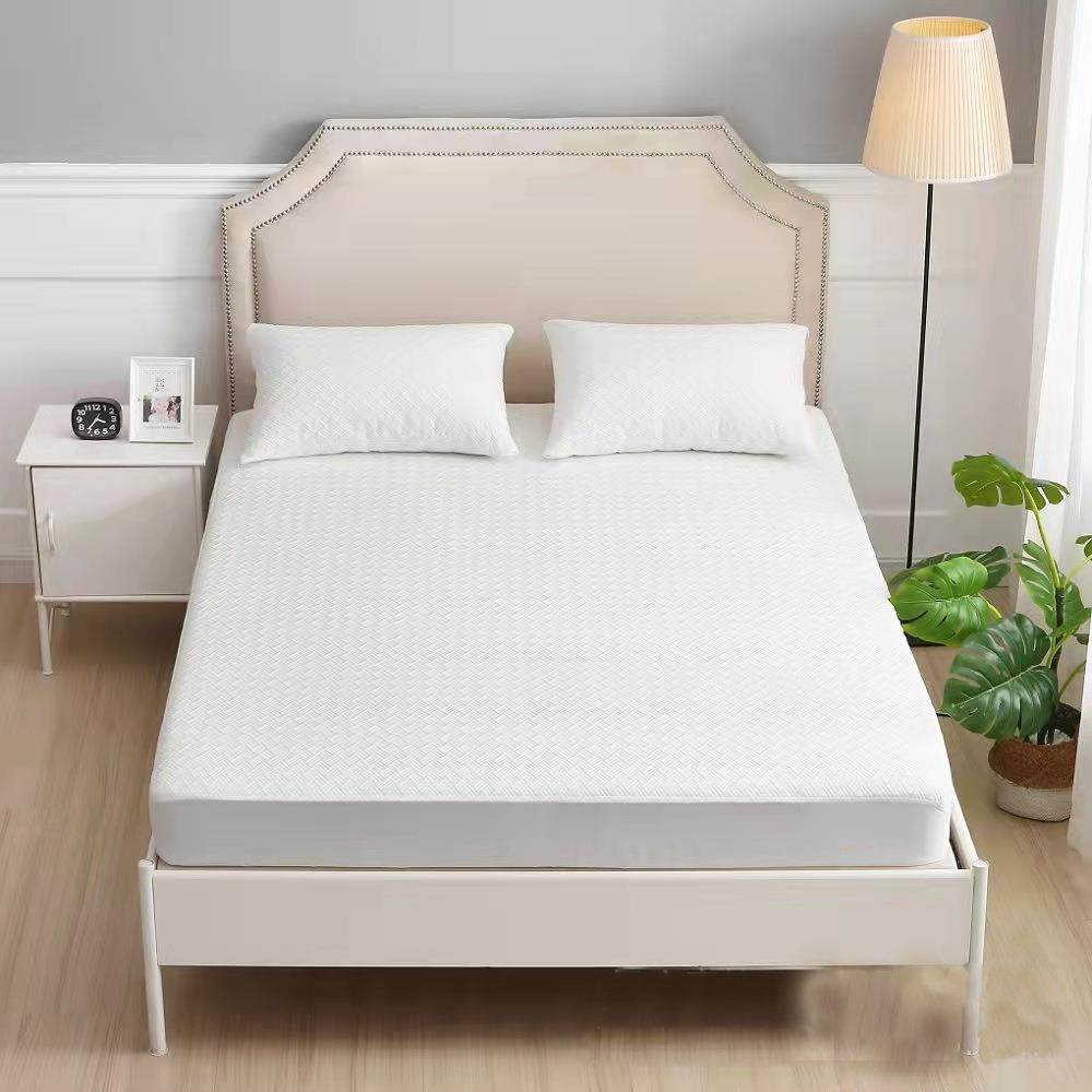 厂家直销竹纤维TPU防水床笠空气层隔尿垫家用床套竹炭纤维床垫罩