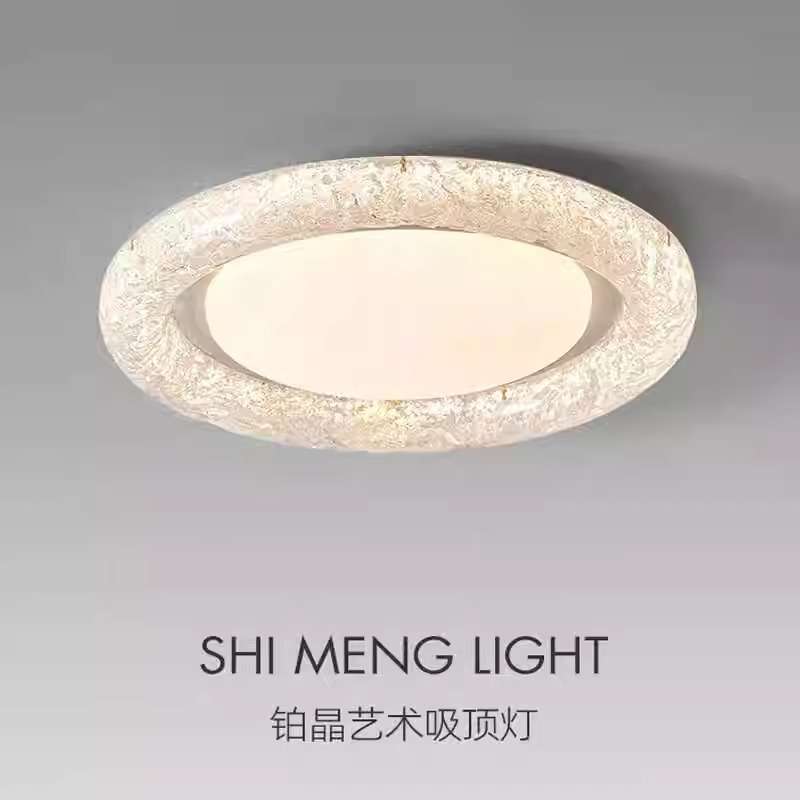 铁艺高档树脂吸顶灯客厅意式极简轻奢全光谱现代奶油风主卧吸顶灯