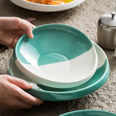 盘子陶瓷菜盘酒店创意境餐盘Porcelain Dinner Dishes and plate