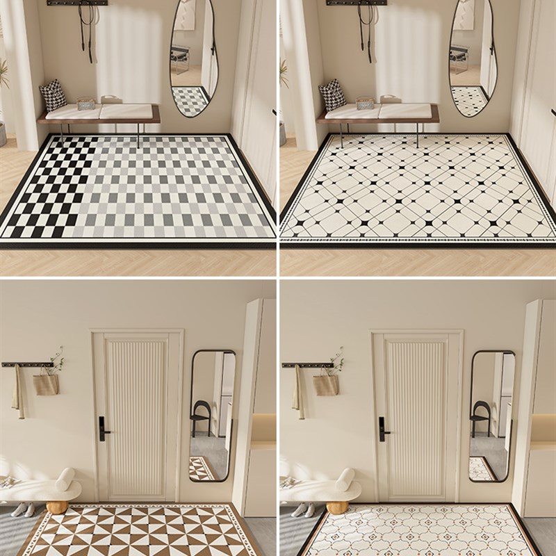 入户门地垫进门i皮革免洗可擦脚垫玄关室内门前垫门口简约pvc地毯