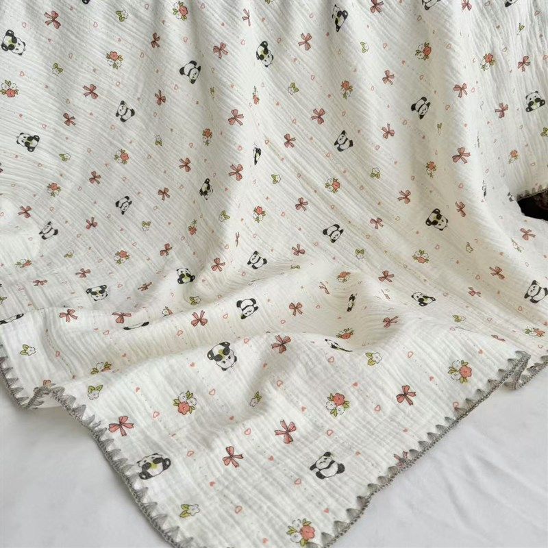 纯棉四层皱皱纱A类婴儿盖毯贝壳边宝宝浴巾儿童盖V毯吸汗柔软亲肤,婴童用品,婴童毛毯/盖毯,淘宝优惠券,粉丝福利购,淘宝优惠卷