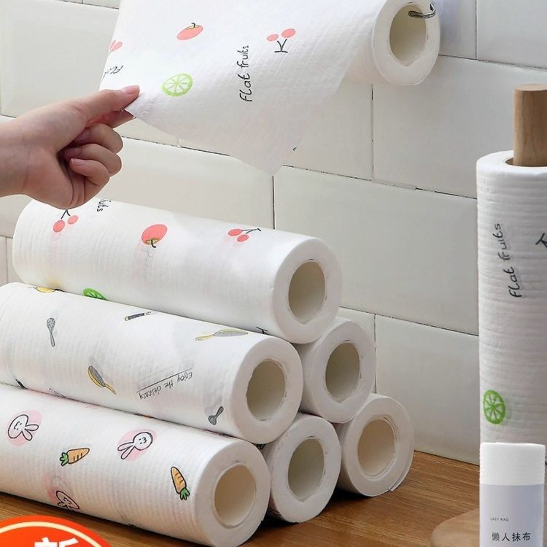 懒人抹布干湿两用厨房用纸加厚专用一次性洗碗布不易沾油