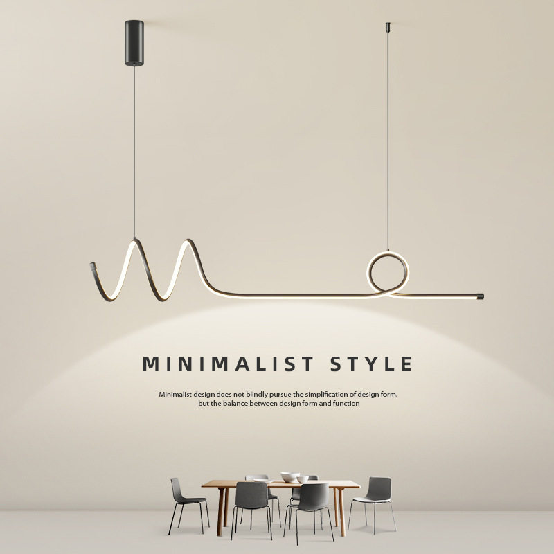 现代简约长条螺旋线条艺术灯具餐厅吧台灯客厅灯吊灯新款时尚大气,模玩/动漫/周边/娃圈三坑/桌游,文化/体育周边,淘宝优惠券,粉丝福利购,淘宝优惠卷