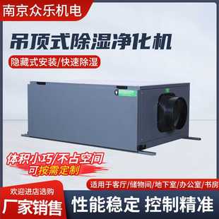 吊顶式 地下室中央商用 除湿净化机工业家用吊顶式 新风抽湿机管道式