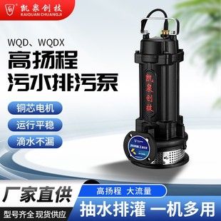 WQDX高扬程大功率立式 四川厂家WQX 多用污水排污泵大流量家用