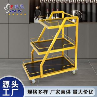 酒店小推车餐车商用餐厅移动三层豪华大号酒水车上菜车蛋糕点心