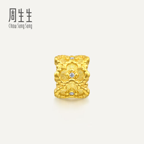 周生生华宇黄金Charme金韵罗曼足金镶嵌钻石幸福满满​串珠95237C