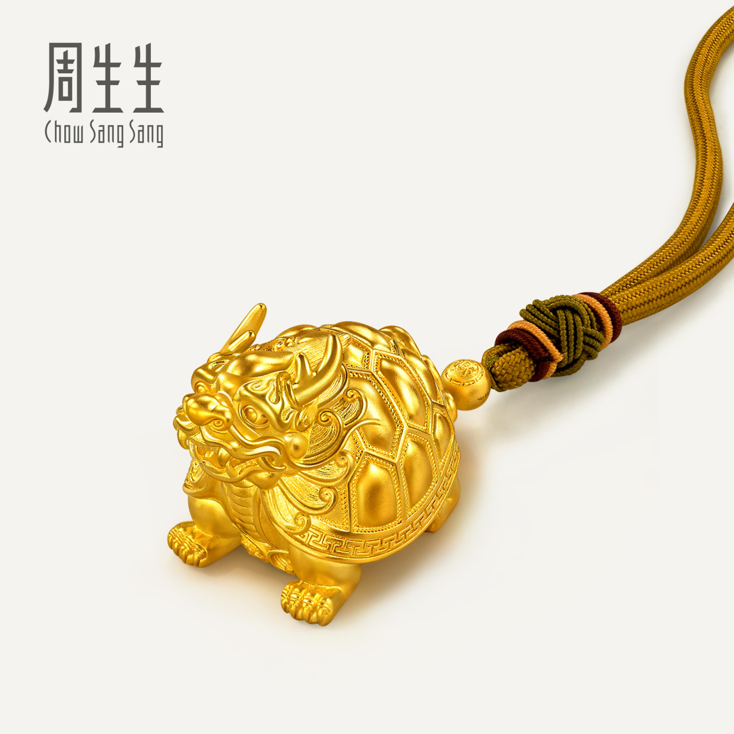 周生生华宇古法黄金足金东方古祖龙龟手把件摆件94735O定价预订										