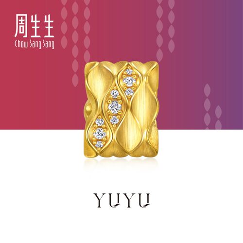周生生华宇黄金足金YuYu系列金镶钻转运珠黄金串珠95242C定价
