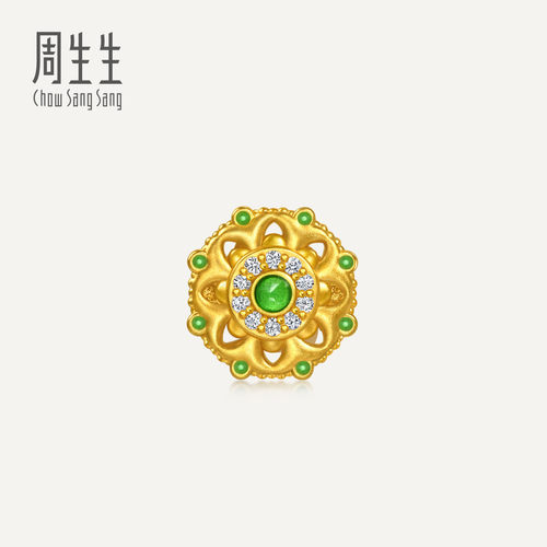 【配绳】周生生华宇黄金Charme足金镶嵌钻石十全十美转运珠95910C