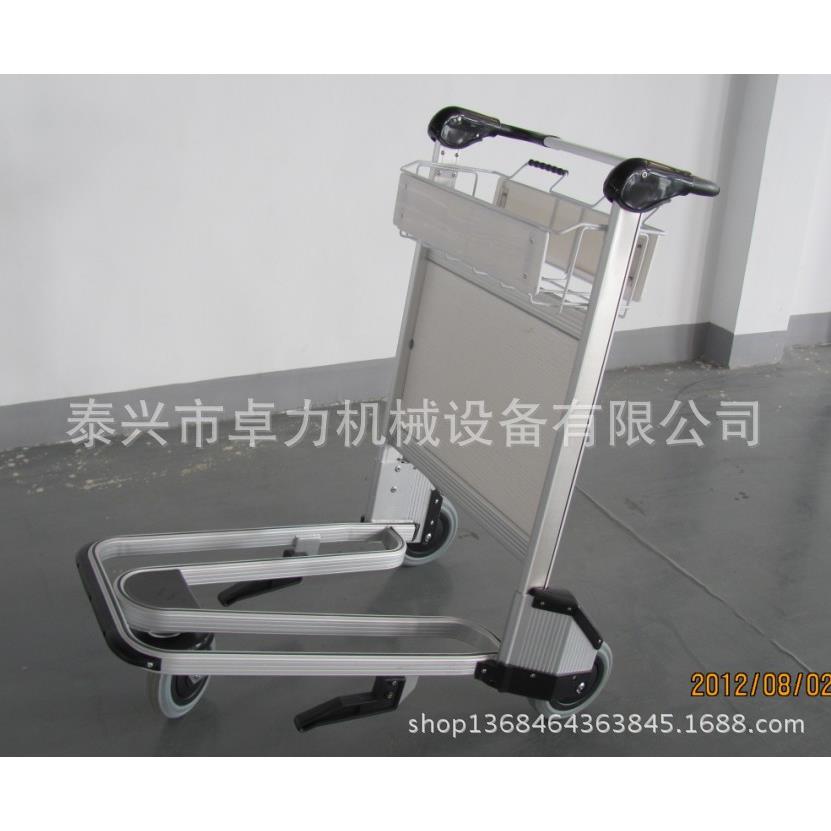 机场手柄加宽行李车、自动手刹静音多功能酒店手推车，车站手推车