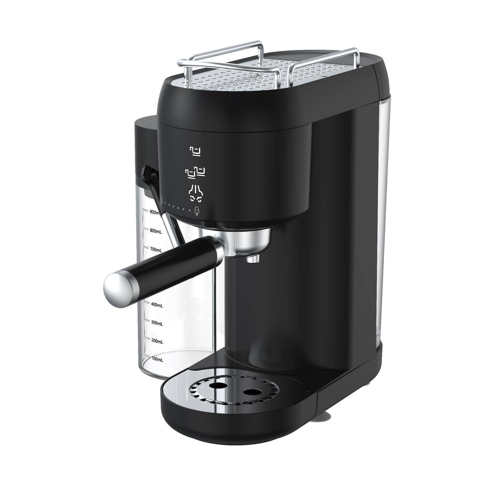 图兰多TC58PLUS家用泵压式小型半自动意式一键奶啡带奶箱咖啡