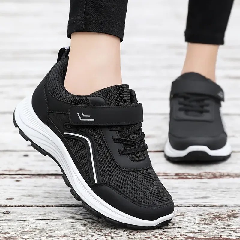 健步鞋女百搭春季舒适软底运动鞋妈妈鞋魔术贴中老年情侣老人鞋,女鞋,汉服鞋,淘宝优惠券,粉丝福利购,淘宝优惠卷