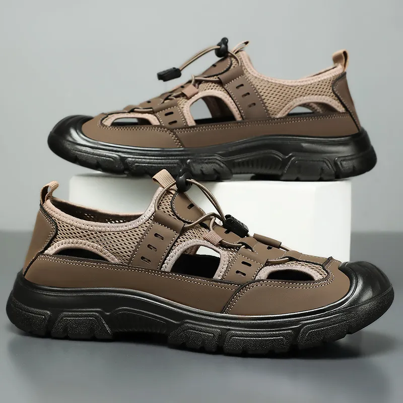 鞋子男夏季透气凉鞋网鞋一脚蹬休闲鞋中老年爸爸鞋单鞋不臭脚男鞋