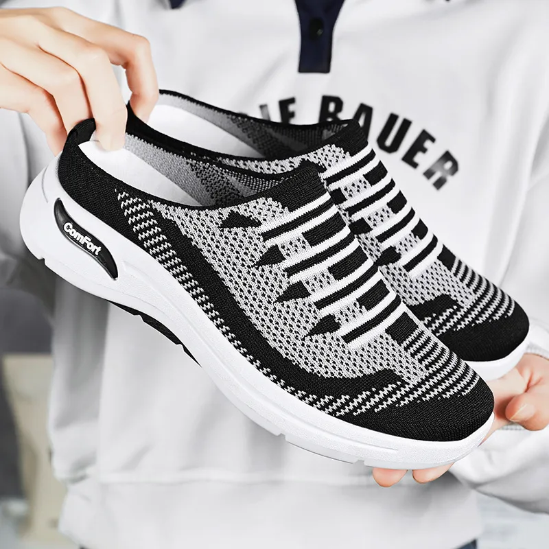 鞋子女2025春季新款女飞织包头拖鞋外穿单鞋休闲女鞋,女鞋,传统布鞋,淘宝优惠券,粉丝福利购,淘宝优惠卷