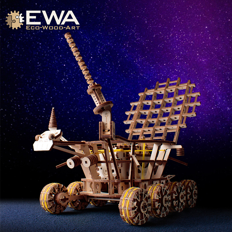 EWA拼装苏联月球车模型手工DIY可动探测器成人益智礼物桌面摆件