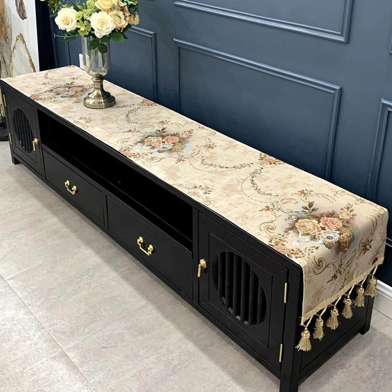 电视柜台布盖布桌布桌旗长条布艺中式欧式长方形套防尘罩桌旗桌垫