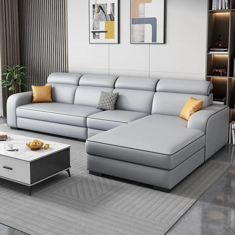 免洗科技布猫爪皮沙发现代简约客厅大小户型贵妃沙发家用布艺沙发