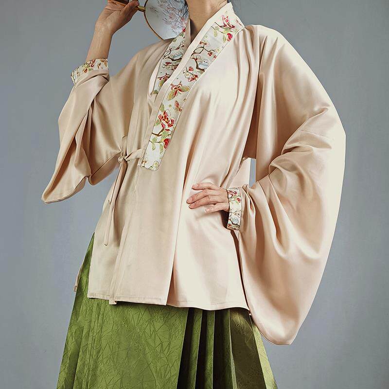 漫春雪汉服【春涧】对穿交短衫琵琶袖明制 春秋装 汉洋折衷,女装/女士精品,汉服上装,淘宝优惠券,粉丝福利购,淘宝优惠卷