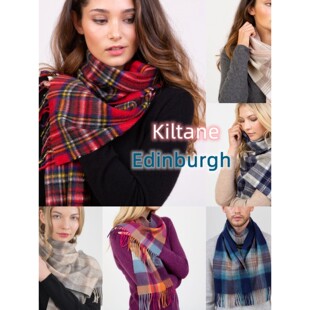 kiltane围巾英国苏格兰纯羊毛英伦格纹格子男女Edinburgh秋冬围巾