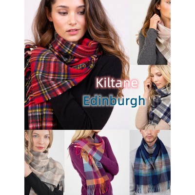 kiltane围巾英国苏格兰纯羊毛英伦格纹格子男女Edinburgh秋冬围巾