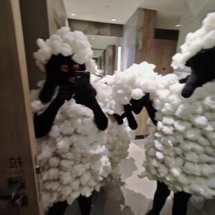 小羊肖恩cos万圣节儿童COS服饰diy棉花男女卡通人偶搞怪角色扮演