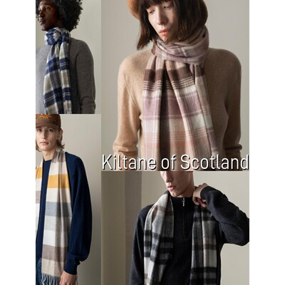 kiltane围巾英国苏格兰纯羊绒英伦男女爱丁堡Edinburgh礼物格纹