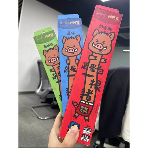 臻江味大力水手一根猪斯哈辣风干猪肉条高蛋白休闲解馋儿童零食