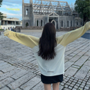 vivi chan 2025莱赛尔防晒刺绣梵文字母印花拼色休闲宽松卫衣女款
