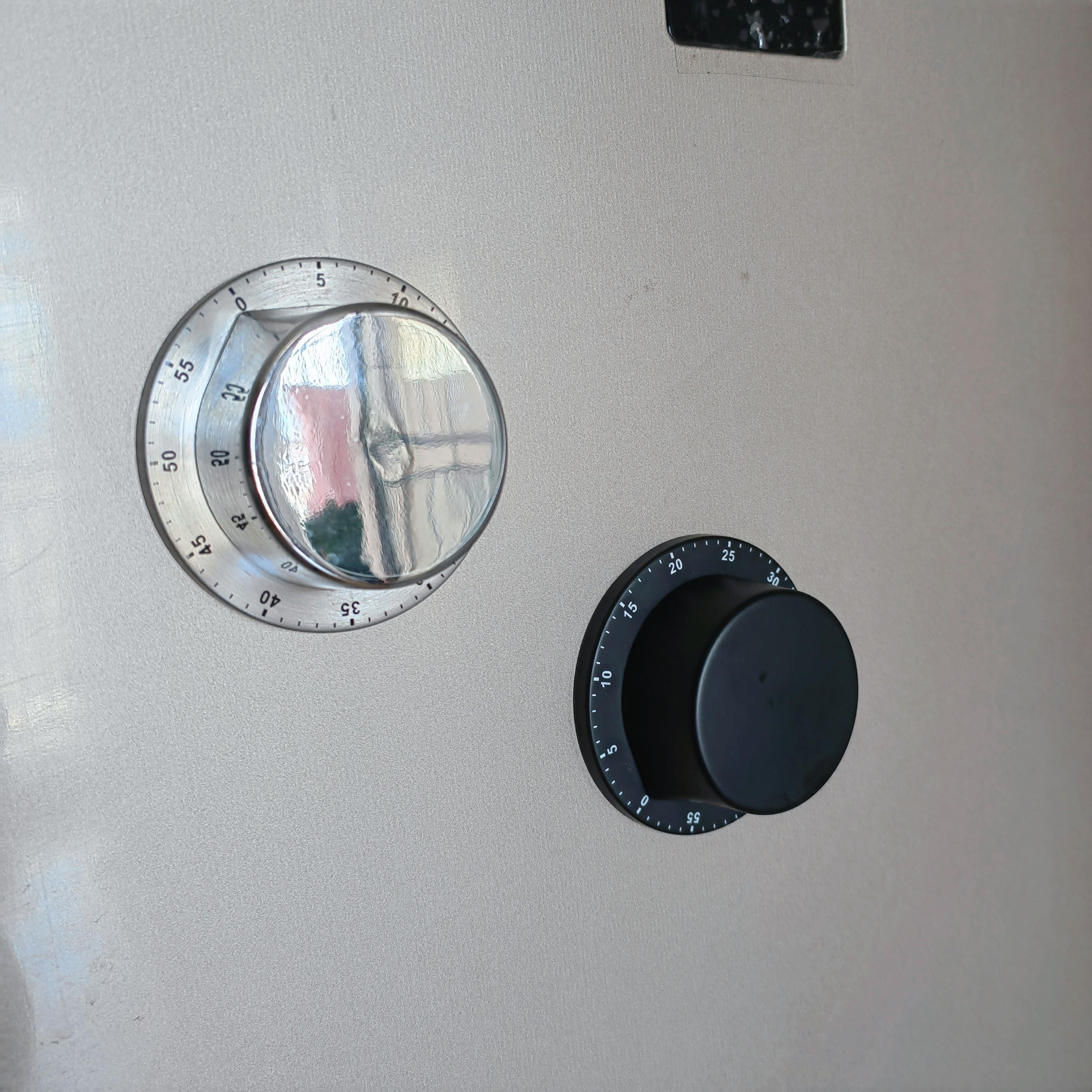 飞碟计时器厨房提醒器不锈钢机械磁吸学习自律倒记时间管理定时器