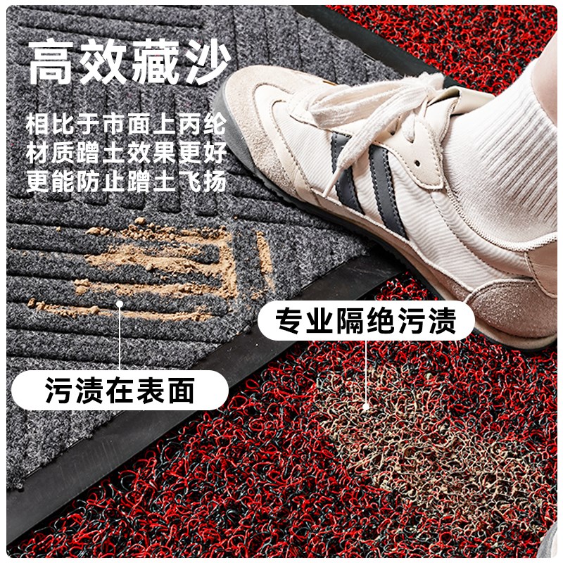 入户门垫加厚丝圈防滑耐磨免洗玄关地毯门外门口脚垫家用进门地垫