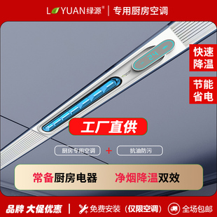 绿源专用厨房空调T9一体机无外机线型吸顶家用隐藏吊顶专用空调