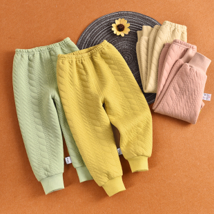 加厚长裤 男女童三层夹棉保k暖裤 棉裤 薄棉内穿卫生裤 宝宝可开档裤