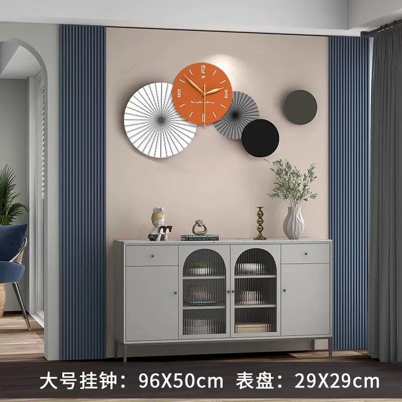 创意静音挂钟客厅时n尚简约装饰时钟挂墙餐厅玄关钟表家用装饰画