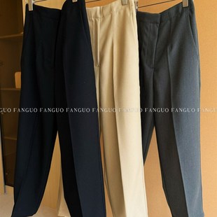 【极简主义】绝了!时s髦高级立体裁剪通勤烟管西裤九分裤子女