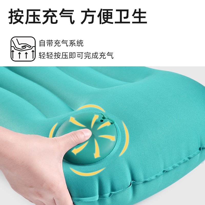 按压充气枕头护腰枕旅行便携睡觉护颈H沙发头枕腰垫长途飞行腰靠