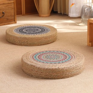 草编蒲团打坐垫草墩禅修t垫拜佛地垫跪垫家用冥想坐垫地上打座