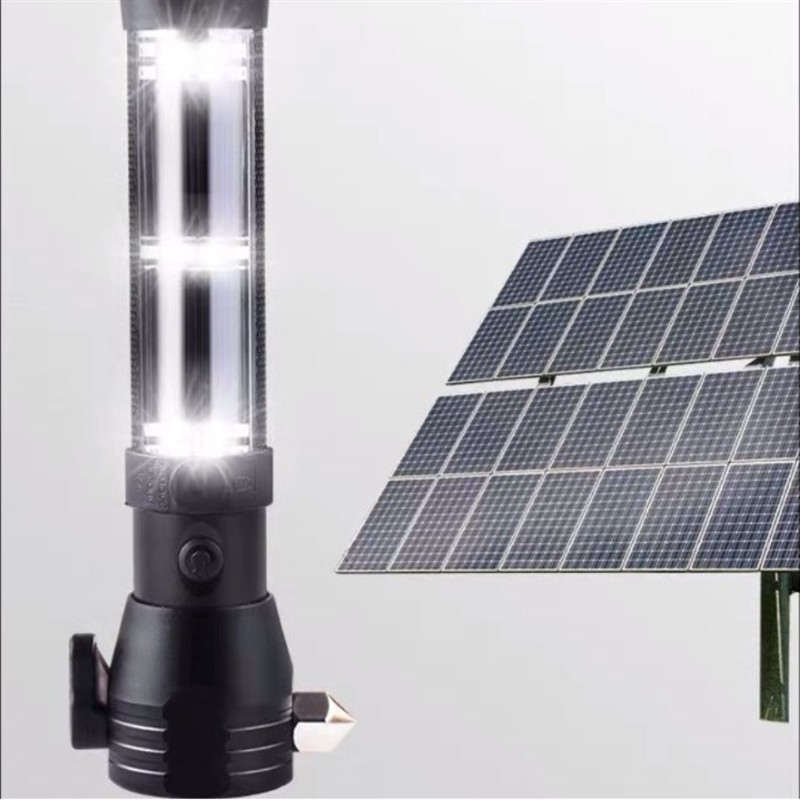 太阳能手电筒充电式老人耐用家用应急学生便携超长续航宿舍照明灯