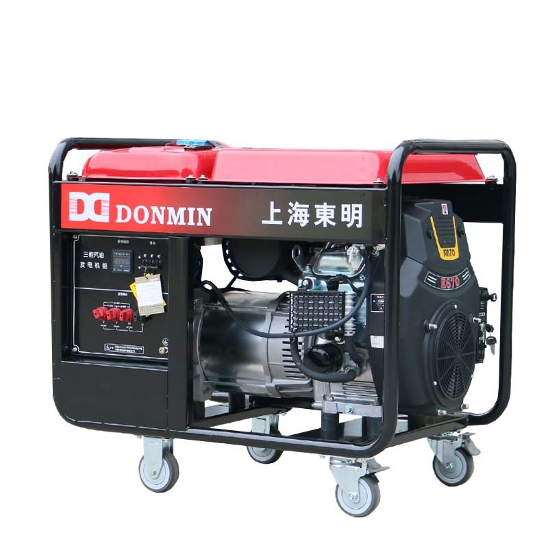 上海东明双缸汽油发电机380v三相12kw施工铁塔基站12千瓦代维油机