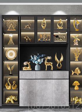 高档轻奢档软装客酒厅电视高柜柜玄关摆件乔迁新居现代家居装饰艺
