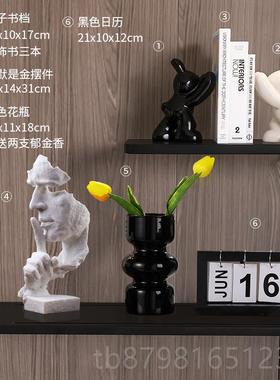 高档创意沉默是金摆件酒柜办级公室书桌雕厅塑家居客高感艺房术装