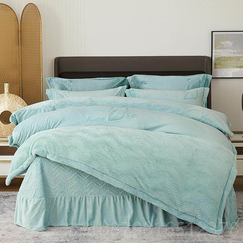 高档高档厚兔加绒牛绒床盖款四件套公奶主暖风夹棉珊瑚绒保双面绒,床上用品,床品套件/四件套/多件套,淘宝优惠券,粉丝福利购,淘宝优惠卷