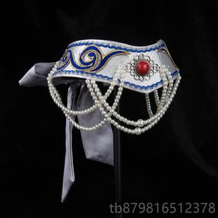 高档蒙古族筷子蹈舞顶碗舞头饰帽子蒙古袍出族服装配饰蒙演古民帽