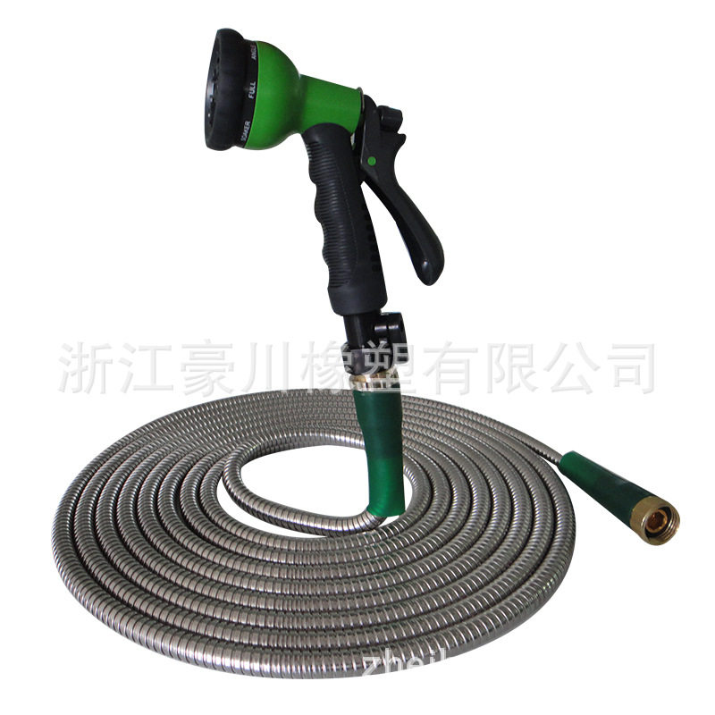 厂家供应园林金属水管双扣金属管保护套花园水管金属套100英尺