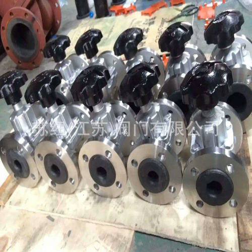 G46J-16C衬胶直通式隔膜阀_手动隔膜阀_铸钢衬胶隔膜阀