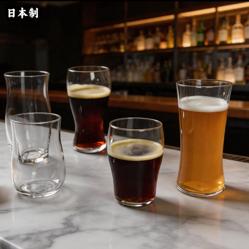 aderia精酿啤酒杯日本进口玻璃杯薄款IPA酒具玻璃杯果汁杯冷饮杯