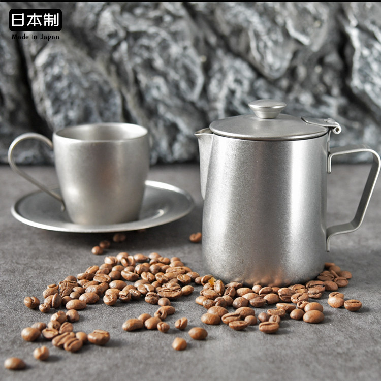 青芳拉花杯日本进口奶杯奶罐奶壶冲泡AOYOSHI复古小号带盖咖啡壶