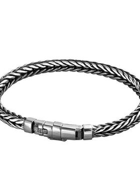 复古风轻奢插销龙骨潮男个性简约学生男女百搭手链男高级感电镀